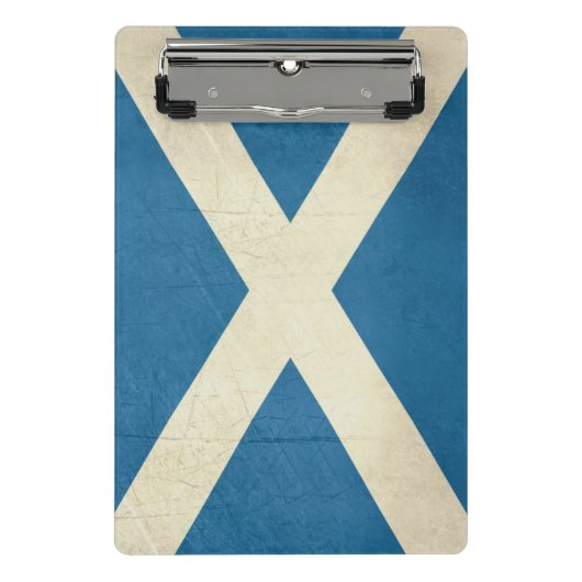 Mini Porte-bloc Illustration écossaise grunge de drapeau (Devant)