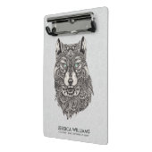 Mini Porte-bloc Illustration Green Eyed Ornate Wolf (Angle2)