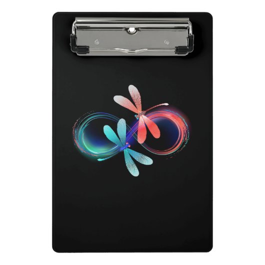 Mini Porte-bloc Infini avec des libellules lumineuses (Devant)