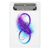 Mini Porte-bloc Infinity with purple feather (Devant)