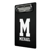 Mini Porte-bloc Initiale de nom de monogramme personnalisé sur mes (Angle2)