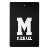 Mini Porte-bloc Initiale de nom de monogramme personnalisé sur mes (Dos)