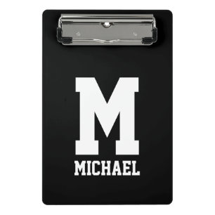 Mini Porte-bloc Initiale de nom de monogramme personnalisé sur mes
