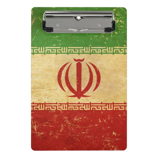 Mini Porte-bloc Iran - Drapeau Vintage (Devant)