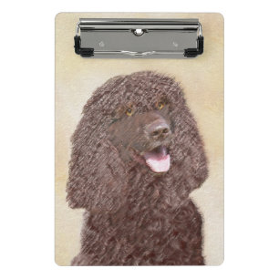 Mini Porte-bloc Irish Water Spaniel Peinture - Original Dog Art