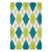 Mini Porte-bloc Jacquard bleu et vert (Dos)