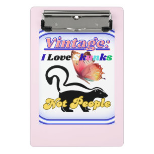 Mini Porte-bloc J'aime les mouffettes, pas les gens