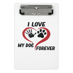 Mini Porte-bloc J'aime mon chien jeter l'oreiller