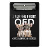 Mini Porte-bloc Je Souffre Des Chiens De Troubles Français Obsessi (Devant)