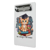 Mini Porte-bloc Je suis un étudiant en chats droit (Angle2)