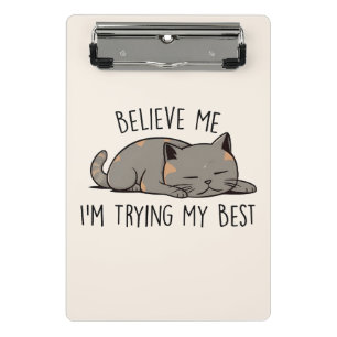 Mini Porte-bloc J'essaie mon meilleur chat mignon