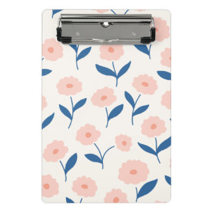 Mini Porte-bloc Joli Boho Chic Fleurs Rose Motif