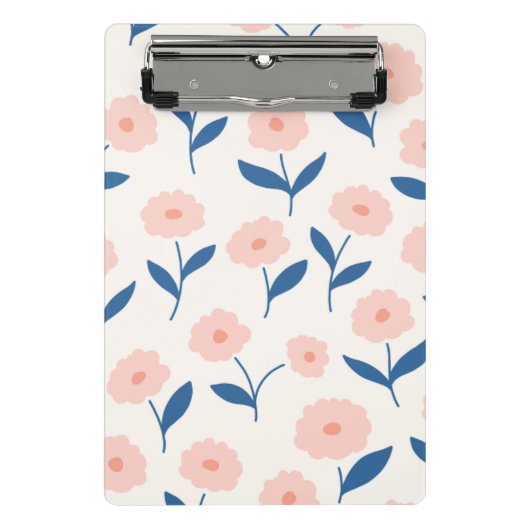 Mini Porte-bloc Joli Boho Chic Fleurs Rose Motif (Devant)