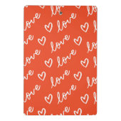 Mini Porte-bloc Joli Monogramme Coeurs rouges & Love Letting (Dos)