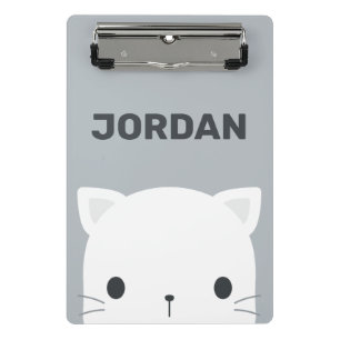 Mini Porte-bloc Joli Petit Chat avec Nom Personnalisé