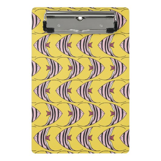 Mini Porte-bloc Joli poisson jaune motif (Devant)