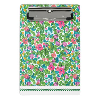Mini Porte-bloc Joli rose motif floral vert feuille moderne