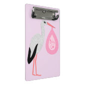 Mini Porte-bloc Jolie chatte rose bébé fille Stork (Incliné)