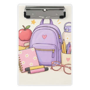 Mini Porte-bloc Jolis fournitures scolaires pastel de rentrée des