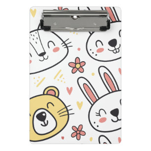 Mini Porte-bloc Jouer Motif sans couture avec de mignons animaux d