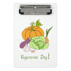 Mini Porte-bloc Journée mondiale de la Végétarien minimaliste mang