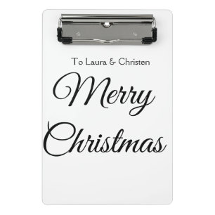 Mini Porte-bloc Joyeux Noël ajoutez nom texte personnalisé cadeau