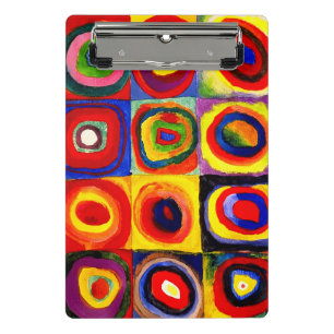 Mini Porte-bloc Kandinsky Farbstudie Cercles Carré Quadrate Art