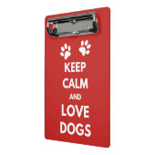 Mini Porte-bloc Keep calm and love dogs (Angle2)