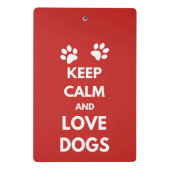 Mini Porte-bloc Keep calm and love dogs (Dos)