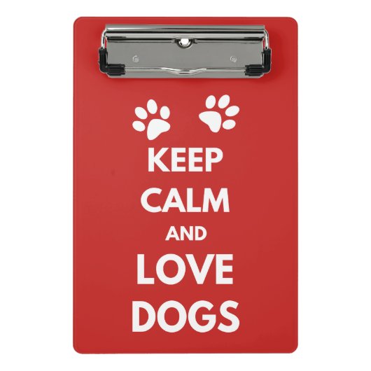 Mini Porte-bloc Keep calm and love dogs (Devant)