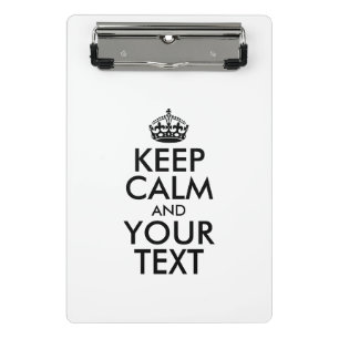 Mini Porte-bloc KEEP CALM personnalisé et votre texte