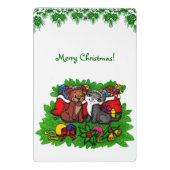 Mini Porte-bloc Kitty et chiot, Happy XMas (Dos)