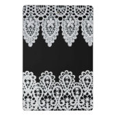 Mini Porte-bloc La dentelle blanche forme une frontière sensible (Dos)