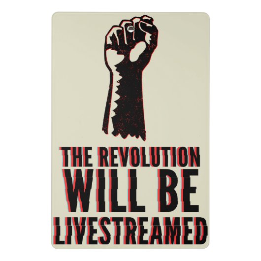 Mini Porte-bloc La révolution sera livestreamed (Dos)