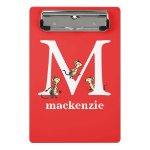 Mini Porte-bloc L'ABC de Dr Seuss : Lettre M - Blanc Ajoutez vot