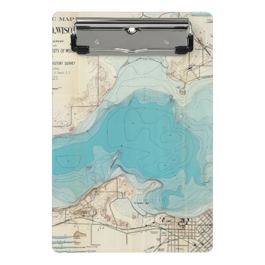 Mini Porte-bloc Lac hydrographique Mendota de carte (Devant)