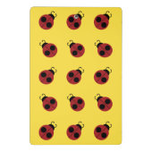 Mini Porte-bloc Ladybug 60s rétro cool rouge jaune (Dos)