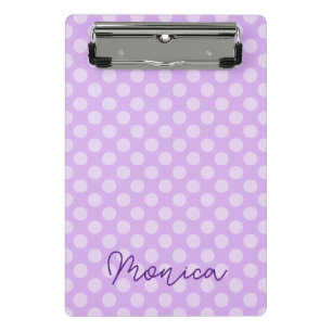 Mini Porte-bloc Lavande Pâle Personnalisé à Points