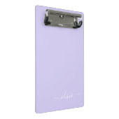 Mini Porte-bloc Lavande Violet Moderne Écriture Féminine Monogramm (Incliné)