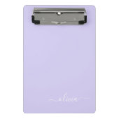 Mini Porte-bloc Lavande Violet Moderne Écriture Féminine Monogramm (Devant)