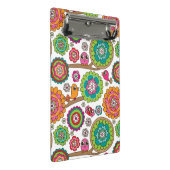 Mini Porte-bloc le griffonnage fleurit le motif d'arrière - plan (Incliné)