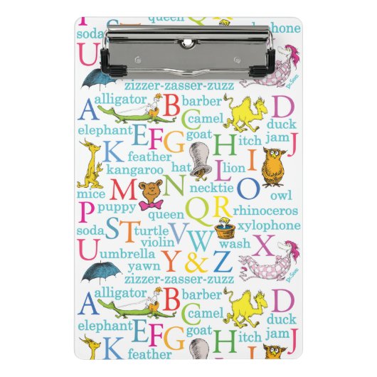 Mini Porte-bloc Le modèle ABC de Dr Seuss avec des mots (Devant)