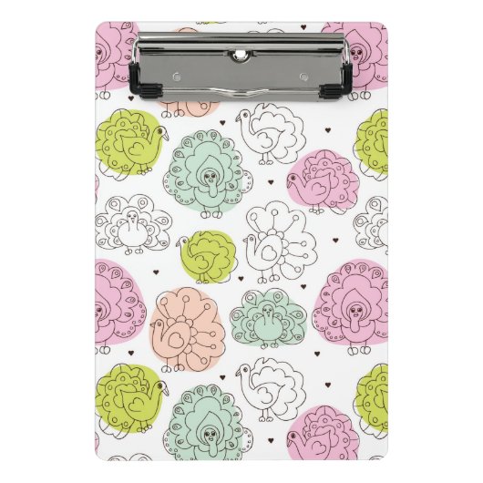 Mini Porte-bloc le paon badine le cru de papier peint (Devant)