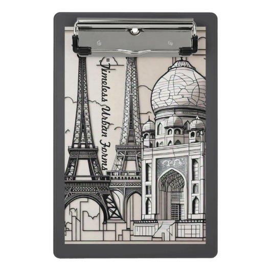 Mini Porte-bloc "L'élégance urbaine" (Devant)