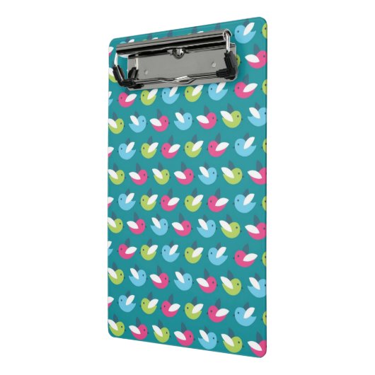 Mini Porte-bloc Les oiseaux modèlent le bleu (Angle2)