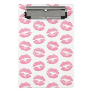 Mini Porte-bloc Lèvres Roses, Motif De Lèvres, Rouge Rose, Baiser