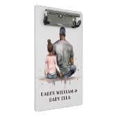 Mini Porte-bloc Lien père et fille noir (4) (Incliné)