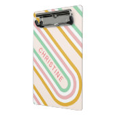 Mini Porte-bloc Lignes Arc Rétro Pastel Rose Minimal (Angle2)