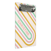 Mini Porte-bloc Lignes Arc Rétro Pastel Rose Minimal (Incliné)