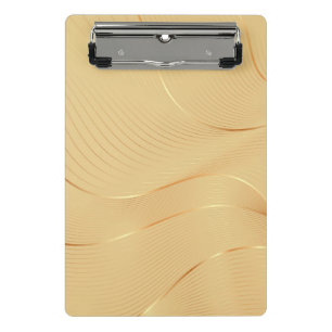 Mini Porte-bloc Lignes d'Or Fluide Art Abstrait de Luxe pour Fond